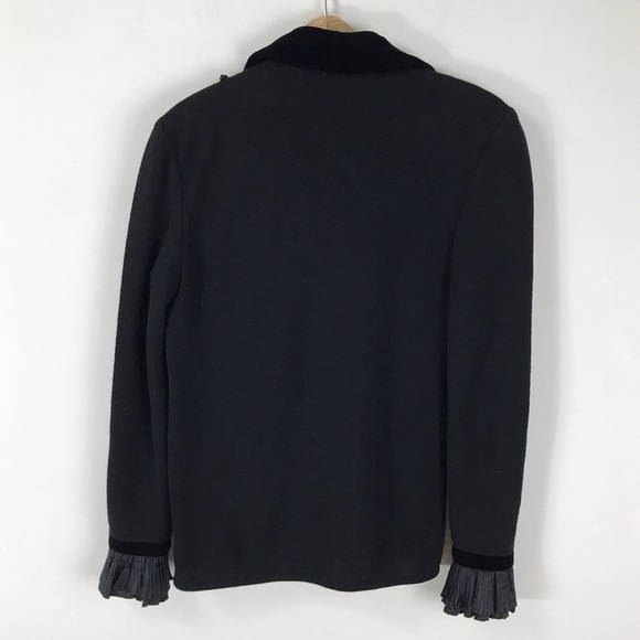 VALENTINO Vintage 80’s Cashmere Ruffle Bow Sweater - Picture 7 of 16